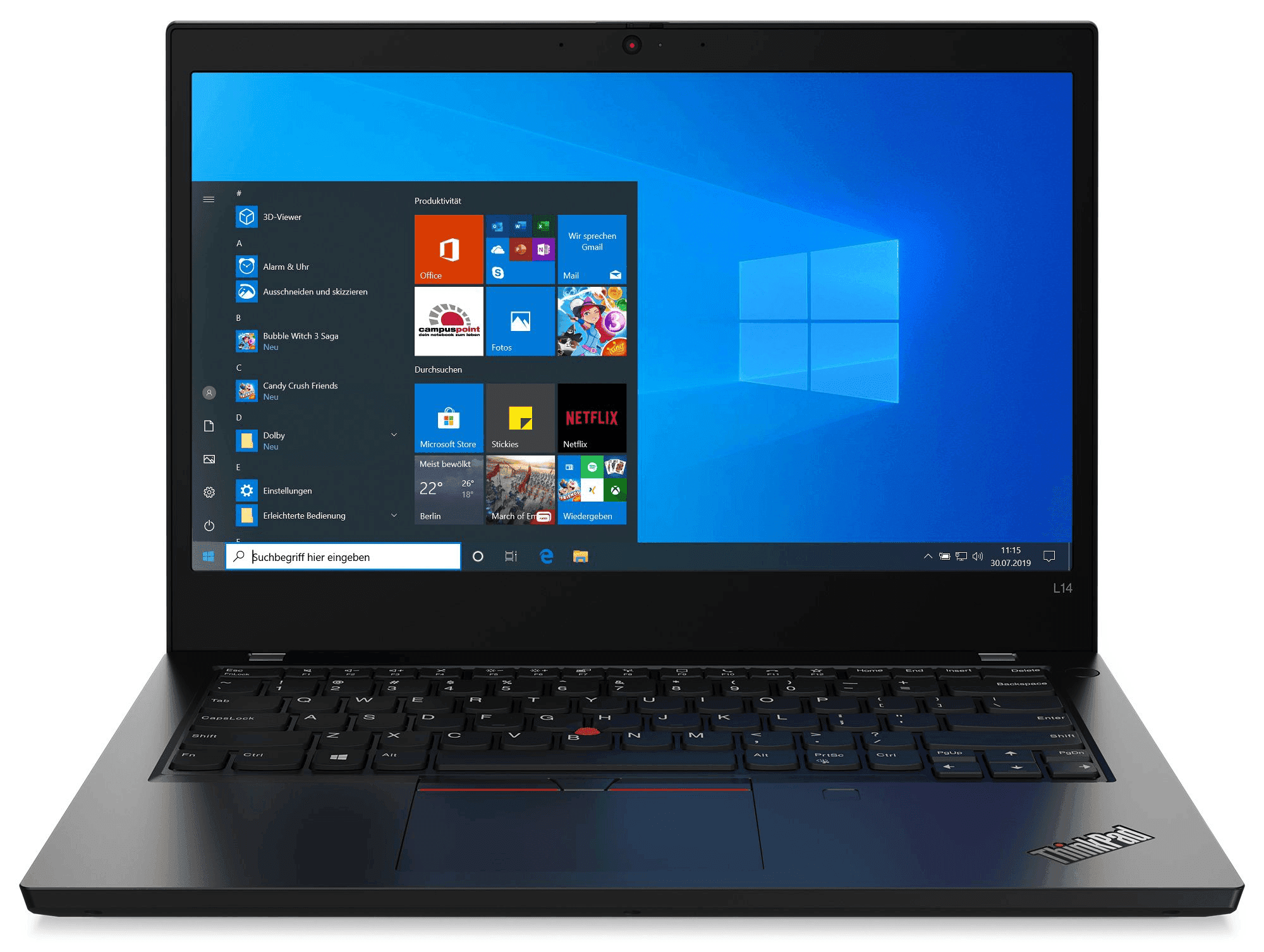 LENOVO ThinkPad L14 Gen 2 | 13,5 pouces - Intel Core i7 1165G7 @ 2,8 GHz - 16 GB DDR4 - 500 GB M.2 NvMe SSD - 1920 x 1080 FHD - Webcam - Windows 11 Professionnel
