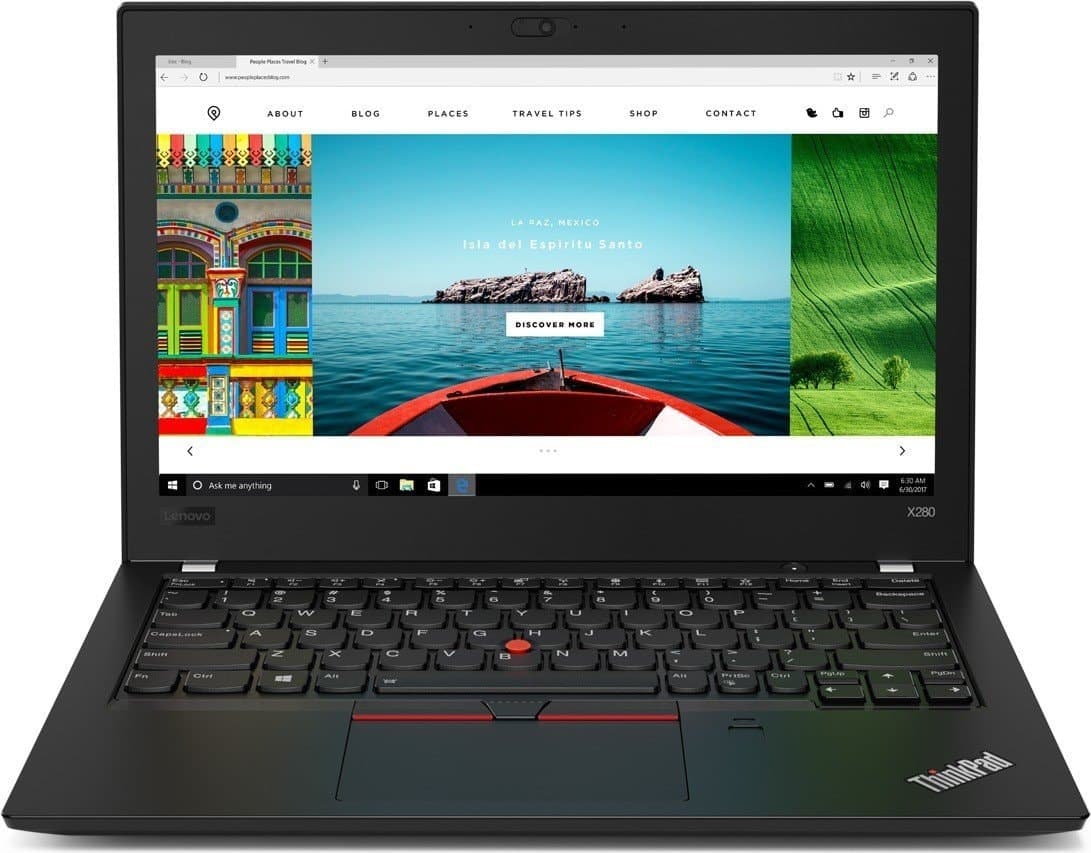 LENOVO ThinkPad X280 | 12,5 pouces - Intel Core i5 8250U @ 1,6 GHz - 8 GB DDR4 - 250 GB SSD - 1920 x 1080 FHD - Webcam - Windows 11 Professionnel