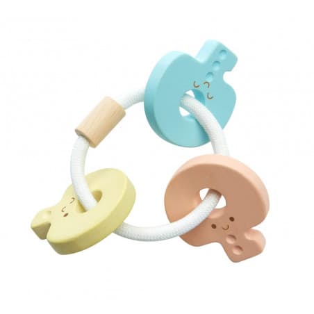 Hochet à 3 clés pastel