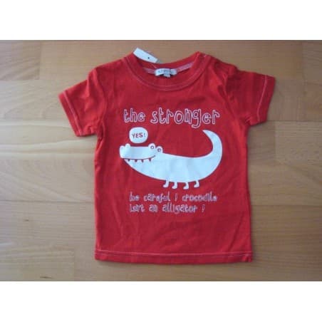 Tee-shirt rouge 'In Extenso' 12 mois
