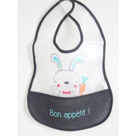 Bavoir 'Bon appétit !' Lapin