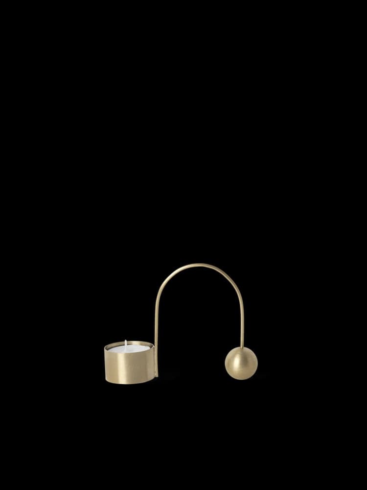 FERM LIVING - Bougeoir en laiton - ronde