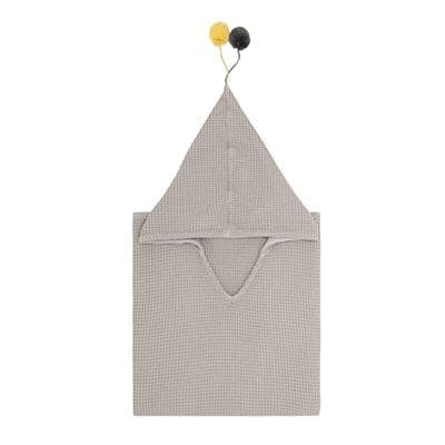 JACK N'A QU'UN OEIL - Poncho de bain CUZCO - Nid d'abeille - Gris soie