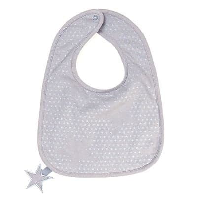 JACK N'A QU'UN OEIL - Bavoir Orion - Gris étoiles