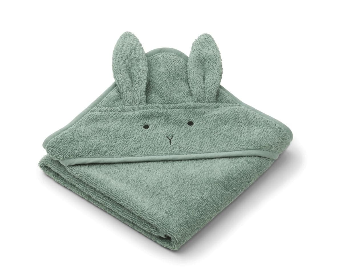 Liewood - Cape / serviette de Bain Albert - Lapin - Vert Menthe poivrée