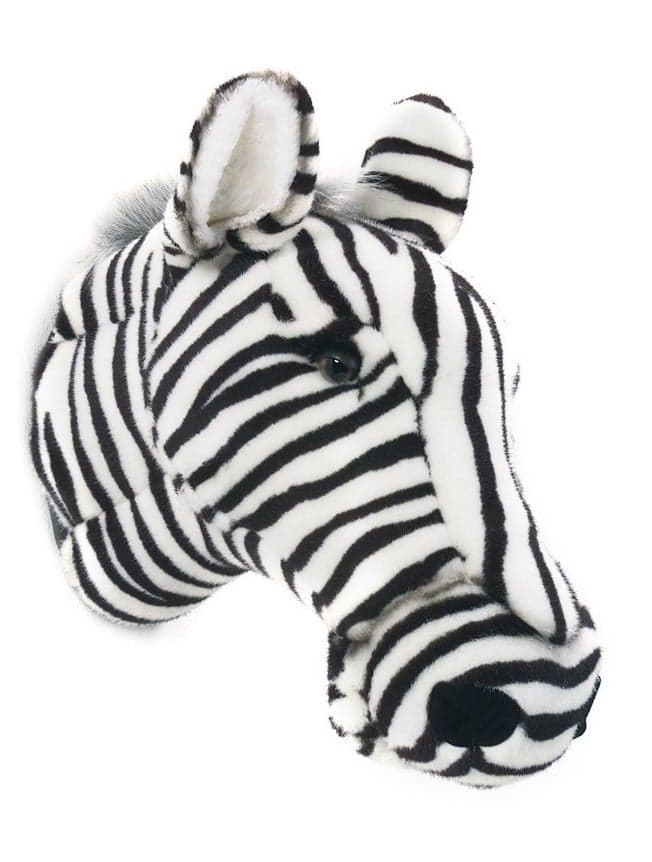 WILD & SOFT - Trophée en peluche - Tête de zèbre