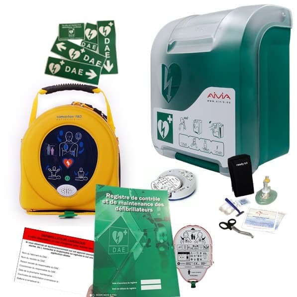 Pack défibrillateur Heartsine 350P avec Aivia In Sans Padpak pédiatrique