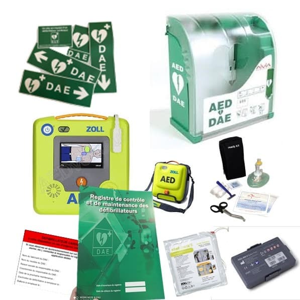 Pack défibrillateur Zoll AED 3 avec armoire Aivia 200 Sans sacoche