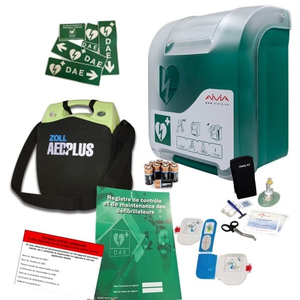 Pack défibrillateur Zoll AED Plus avec armoire Aivia In Sans électrodes pédiatriques