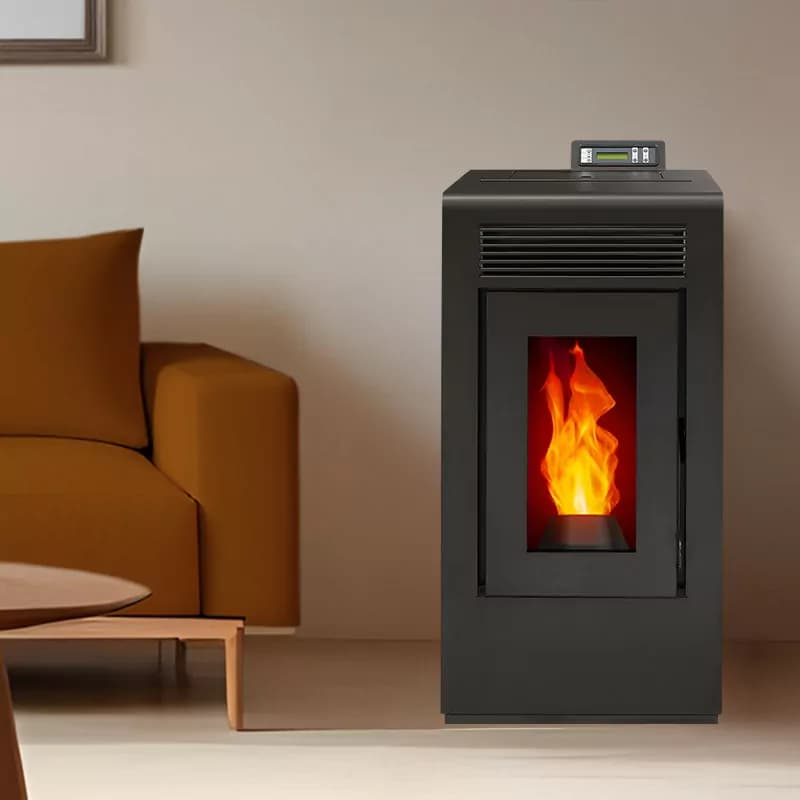 Poêle à granulés étanche Vulcano EVO - 12 Kw - Rouge