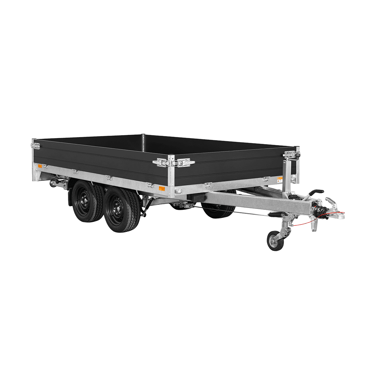 Remorque plateau ridelle Saris 276 x 170 PTAC 2000 kgs "Black Edition