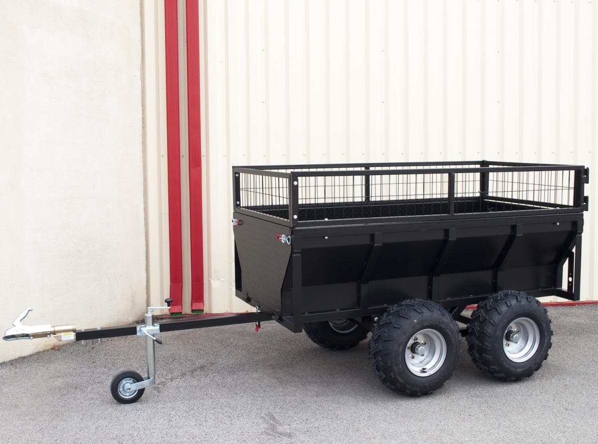 Remorque quad 2 essieux benne bascule manuelle PTC 1200 kg