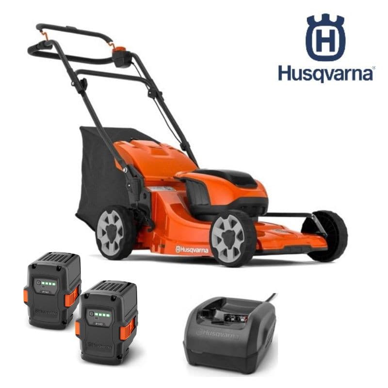 Tondeuse à batterie Husqvarna LC142iS avec pack de 2 batteries
