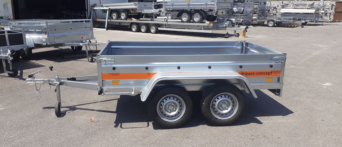 Remorque BAGAGERE BO 723 2 ESSIEUX 500/750kg