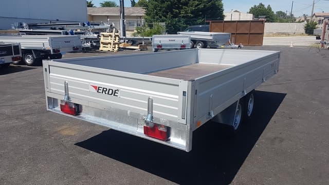 Remorque plateau ridelle ERDE XR402F 2500 kg 13 pouces 403x180 cm
