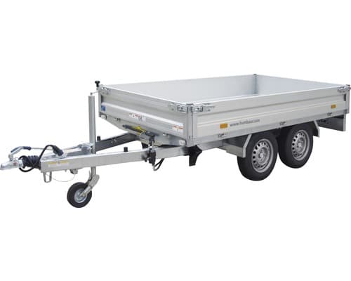 Humbaur Remorque Basculante Double Essieu Tipper M 2700 – 2680x1500x300 mm – 2700 kg PTAC
