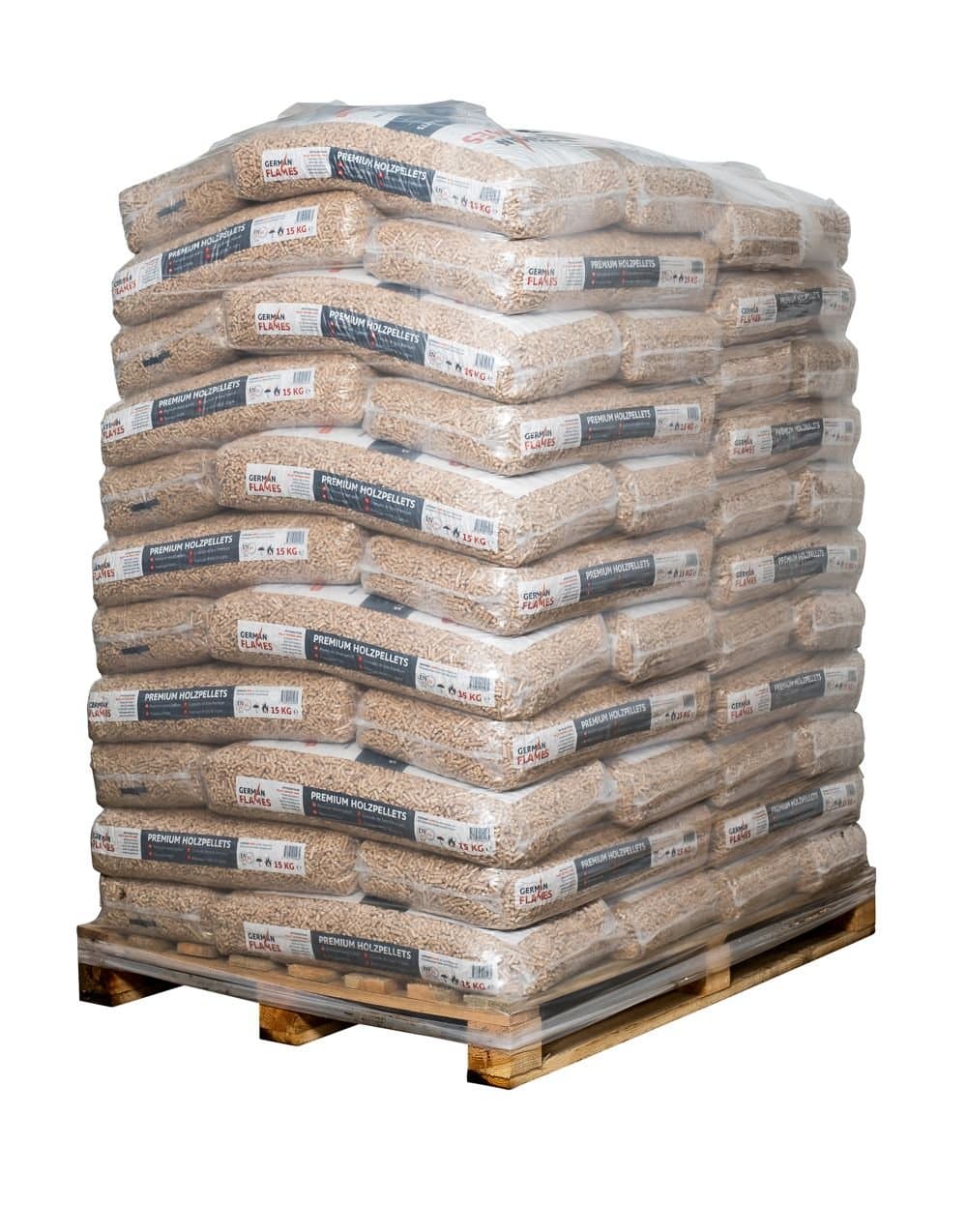 German Flames Pellets 6mm 15kg Sack 66 Sack Palette