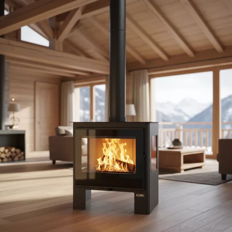 Holzofen Shiva mit 3 Sichtscheiben – 10 kW