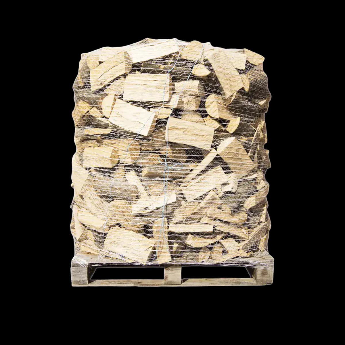 Buchen Premium Brennholz 25cm, rindenfrei auf Palette im Netz, ca. 1,6 srm / 1rm, 500 kg