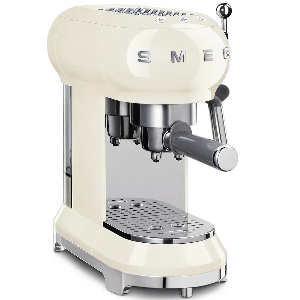SMEG – ECF01CREU – Machine à café Expresso Années 50 – Crème