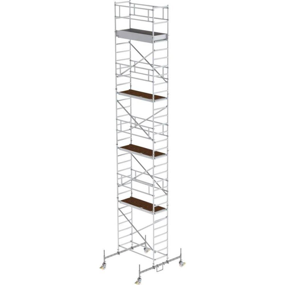 MUNK Günzburger Steigtechnik 154845 Aluminium Rollgerüst Montage ohne Werkzeug Arbeitshöhe (max.): 10.5 m