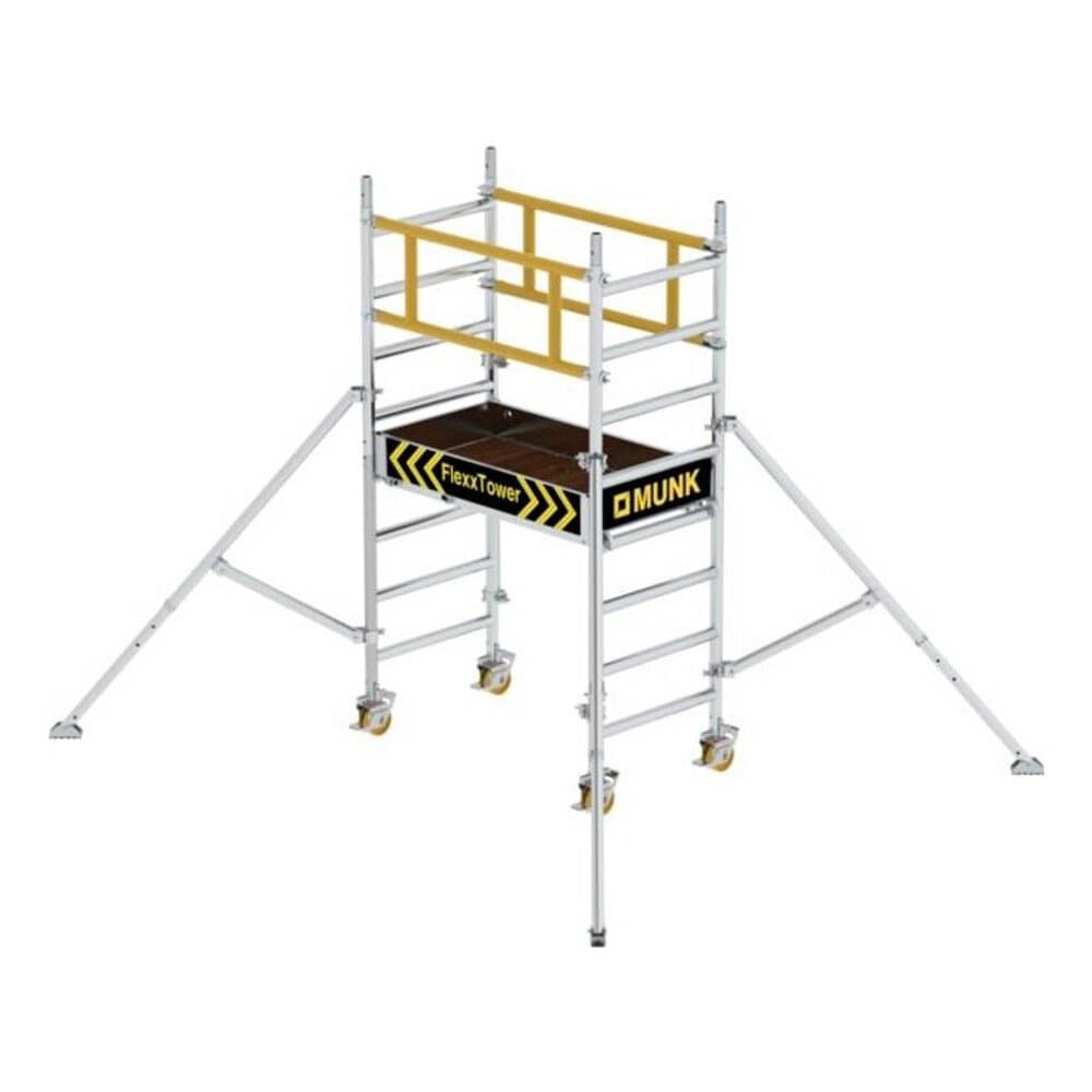 MUNK Günzburger Steigtechnik 125121 Aluminium beschichtet, Aluminium Rollgerüst Arbeitshöhe (max.): 3.10 cm