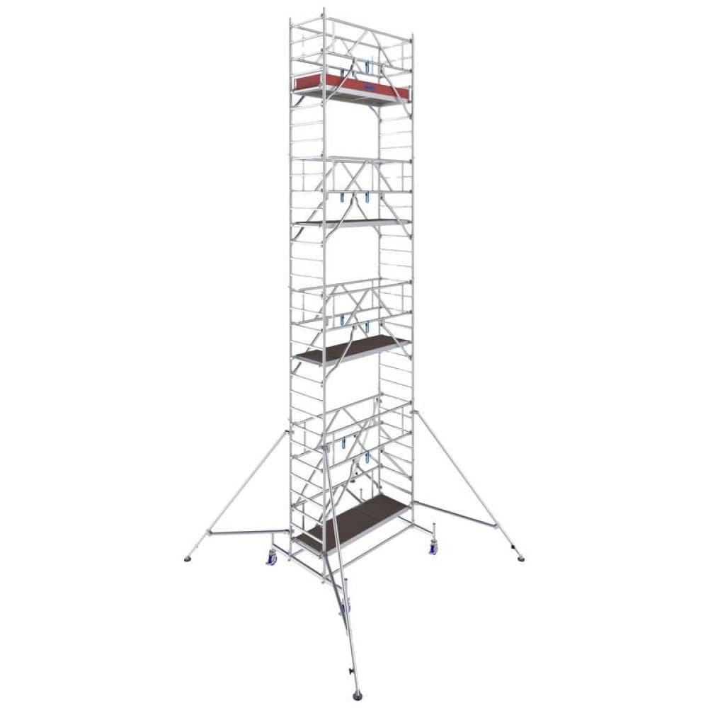 Krause 771070 FahrGerüst Aluminium Rollgerüst fahrbar Arbeitshöhe (max.): 9.40 m Silber 248 kg
