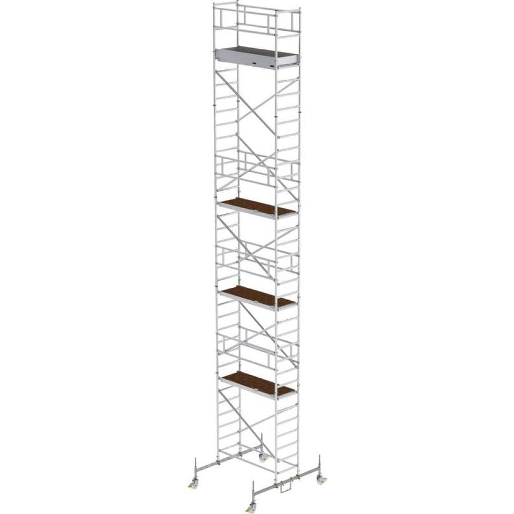MUNK Günzburger Steigtechnik 154945 Aluminium Rollgerüst Montage ohne Werkzeug Arbeitshöhe (max.): 11.5 m