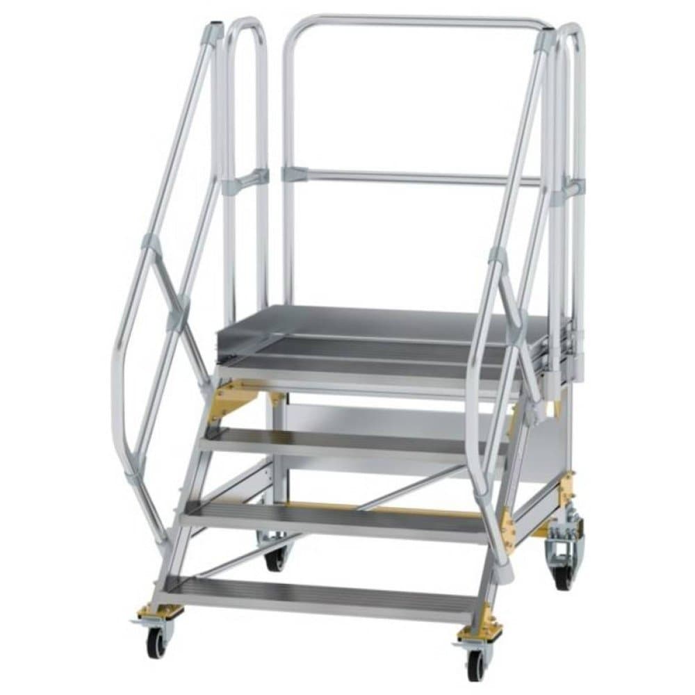 MUNK Günzburger Steigtechnik 600804 Aluminium, Stahl verzinkt Treppe Arbeitshöhe (max.): 0 cm