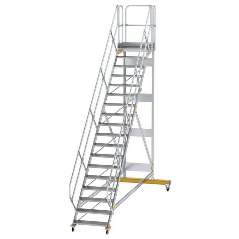 MUNK Günzburger Steigtechnik 600799 Aluminium, Stahl verzinkt Treppe Arbeitshöhe (max.): 0 cm