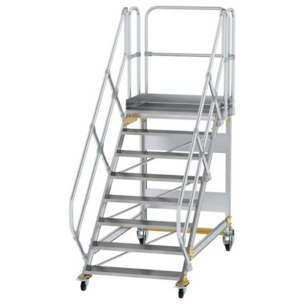 MUNK Günzburger Steigtechnik 600808 Aluminium, Stahl verzinkt Treppe Arbeitshöhe (max.): 0 cm