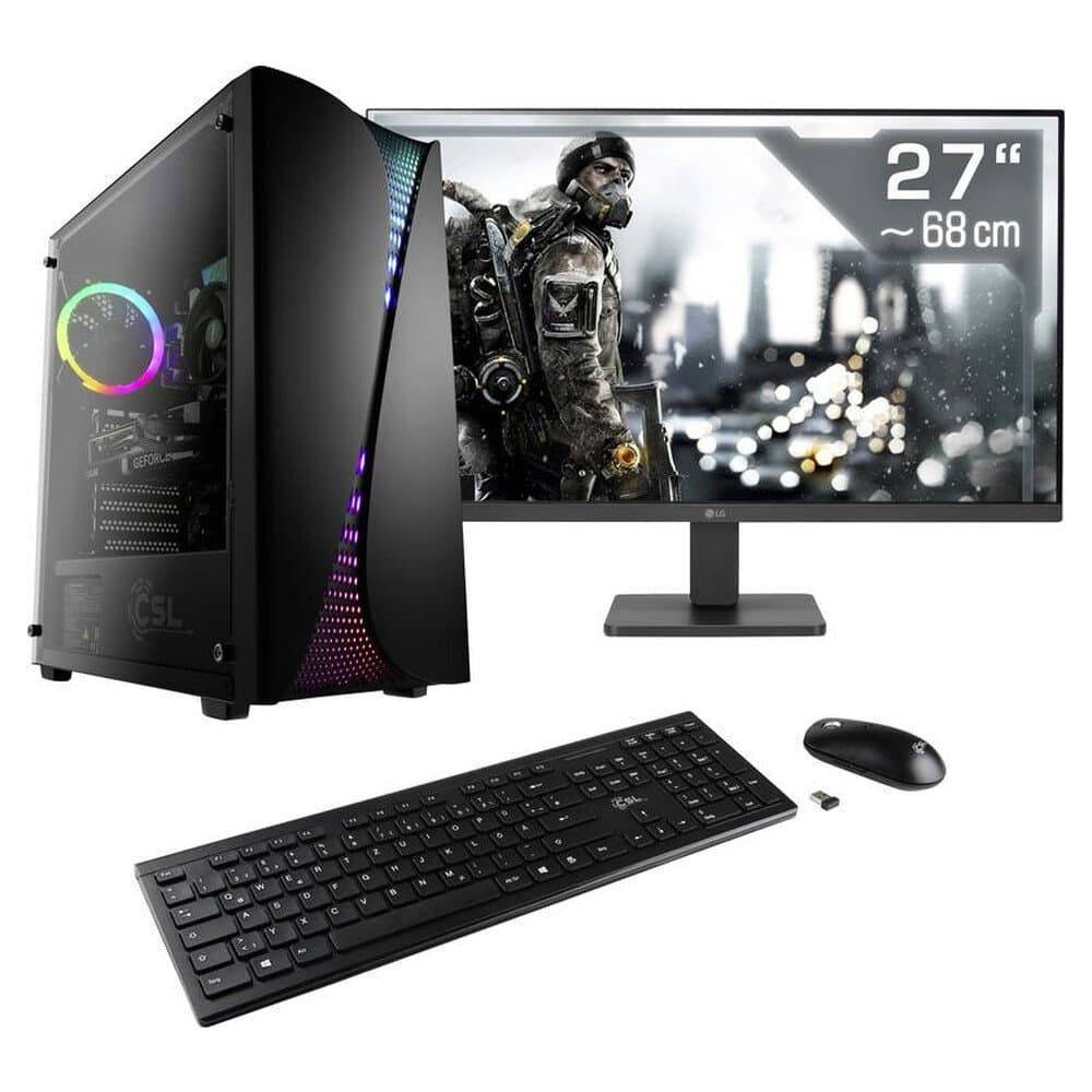 CSL Computer Gaming PC M11460H 68.6 cm (27 Zoll) Full HD AMD Ryzen 5 5600 16 GB RAM 1 TB SSD Nvidia GeForce RTX™ 3050 6