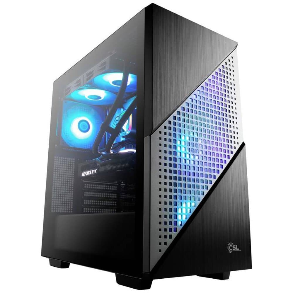 Csl Computer Gaming Pc M10100 Amd Ryzen 7 7800x3d 5 Ghz 16 Gb Ram 1000 Gb Ssd Nvidia Geforce Rtx™ 4070 12 Gb Gddr6x 8902