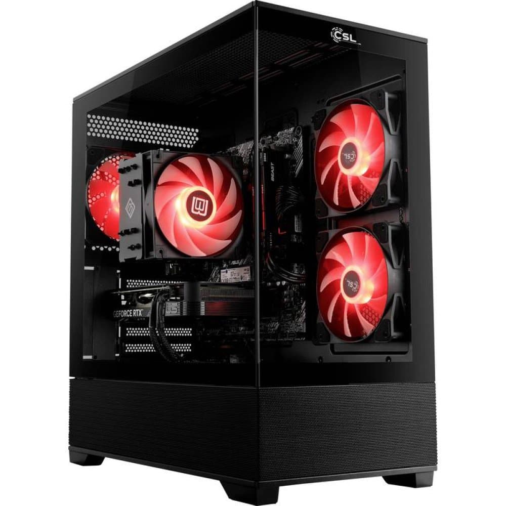 CSL Computer Gaming PC Gaming PC M11860H AMD Ryzen 7 9700X 5.5 GHz 32 GB RAM 2000 GB SSD Nvidia GeForce RTX™ 5070 12 GB