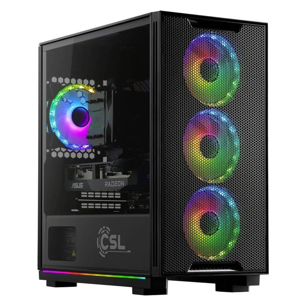 Csl Computer Gaming Pc M10500 Amd Ryzen 5 7600 5.1 Ghz 16 Gb Ram 1000 Gb Ssd Amd Radeon™ Rx 6600 8 Gb Gddr6 89175