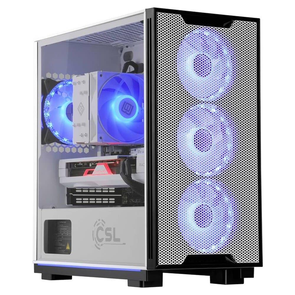 Csl Computer Gaming Pc M12580h Amd Ryzen 5 8400f 4.7 Ghz 32 Gb Ram 1000 Gb Ssd Amd Radeon™ Rx 9070 16 Gb Gddr6 Win 11 Ho