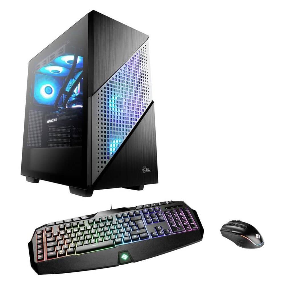 Csl Computer Gaming Pc M10110 Amd Ryzen 7 7800x3d 5 Ghz 16 Gb Ram 1000 Gb Ssd Nvidia Geforce Rtx™ 4070 12 Gb Gddr6x 8906