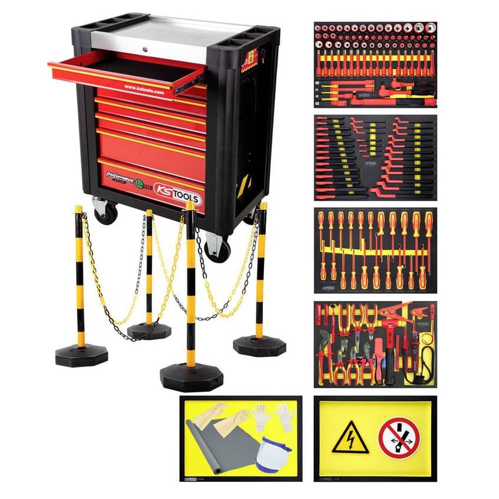 KS Tools 1176155 Werkstattwagen Herstellerfarbe: Schwarz, Rot