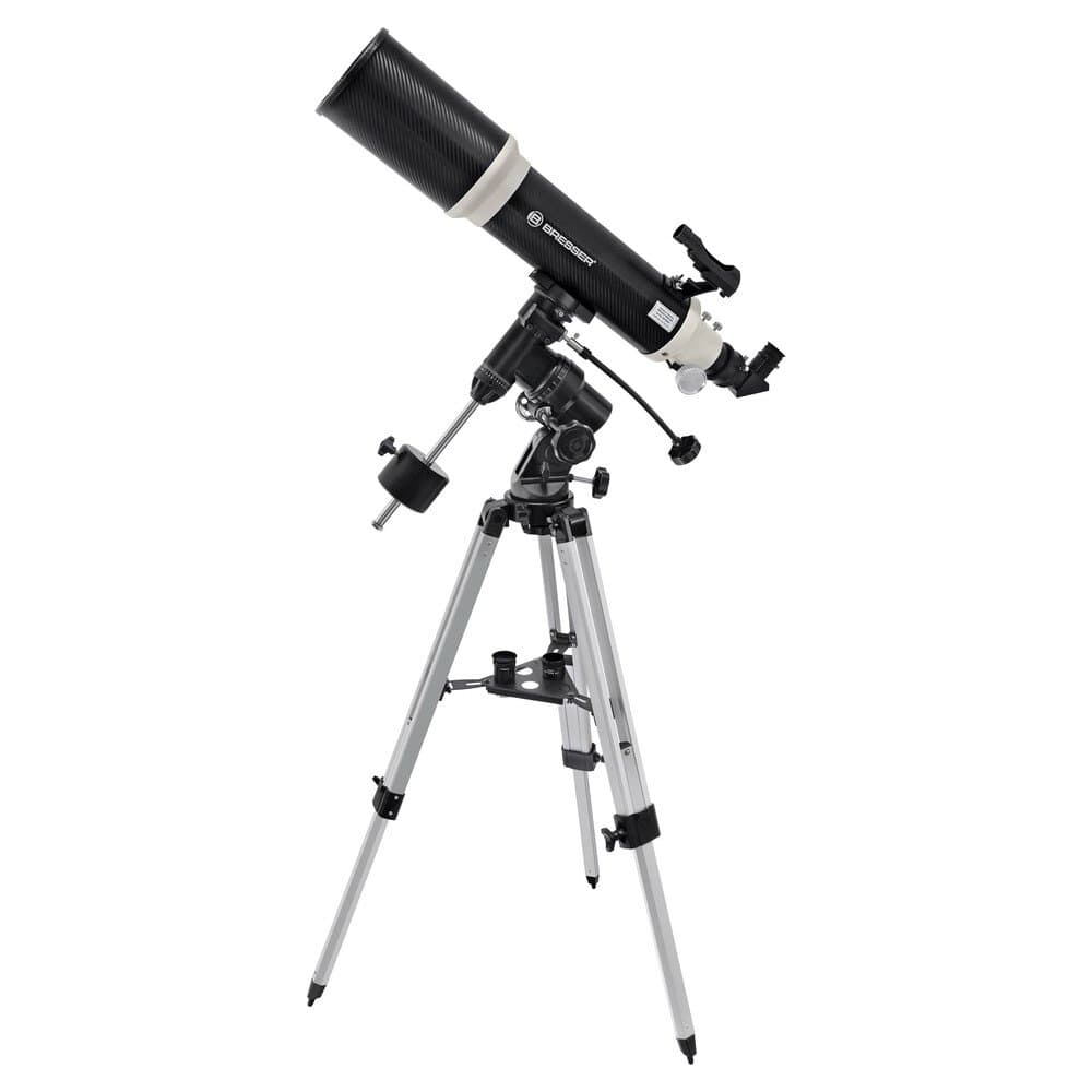 Bresser Optik AR-102/600 EQ-3 AT-3 Linsen-Teleskop Äquatorial Achromatisch Vergrößerung 24 bis 204 x
