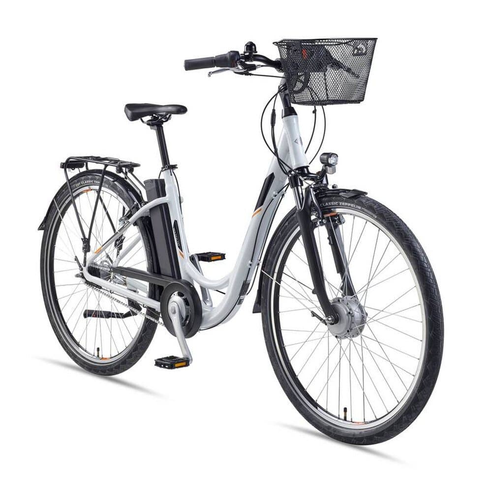 Telefunken E-Bike RC840 28 Zoll mit 7-Gang Shimano Nabenschaltung / Frontmotor 250W / Sitzrohrakku 536,5 Wh / weiß