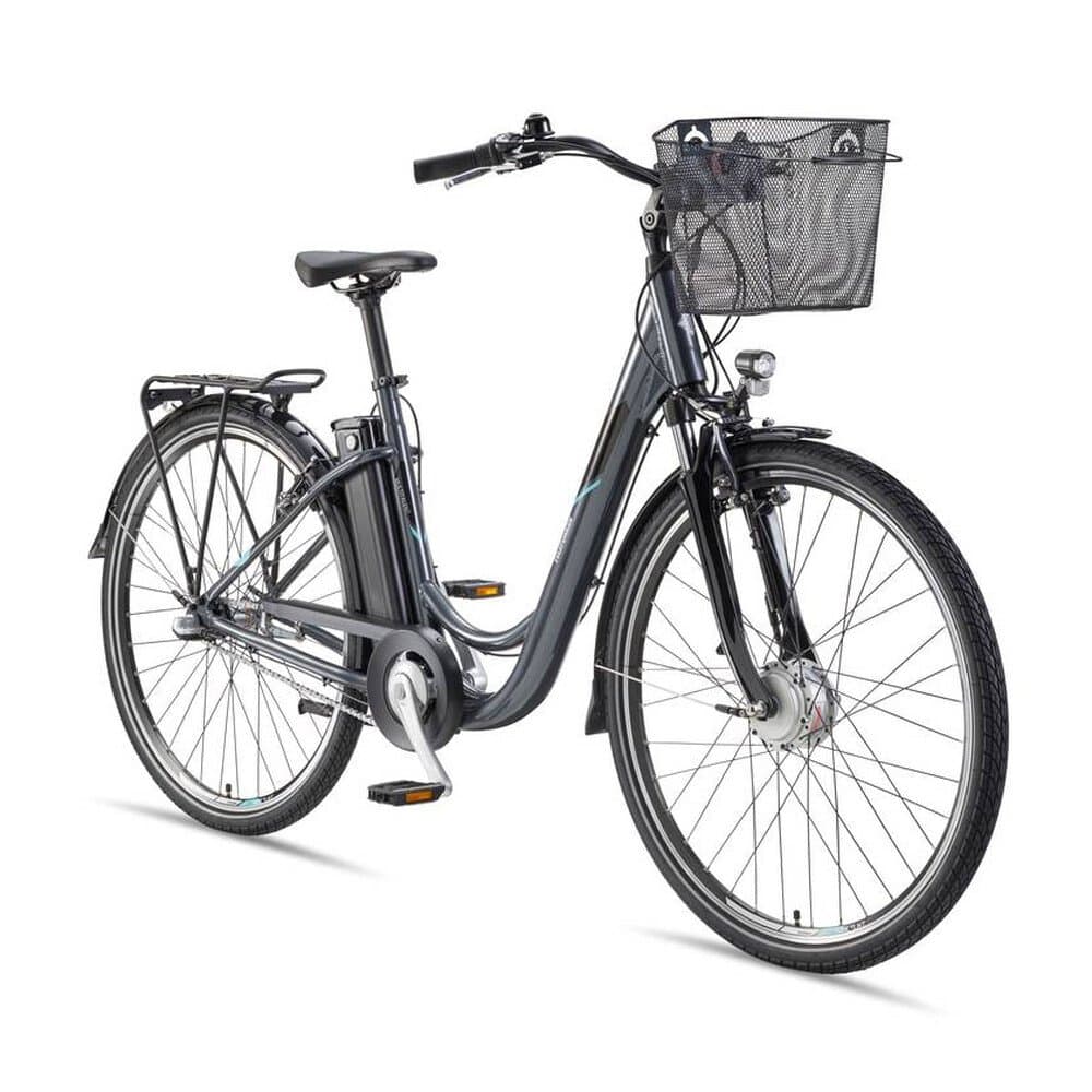 Telefunken E-Bike RC830 28 Zoll mit 3-Gang Shimano Nabenschaltung / Frontmotor 250W / Sitzrohrakku 531,3 Wh / anthrazit
