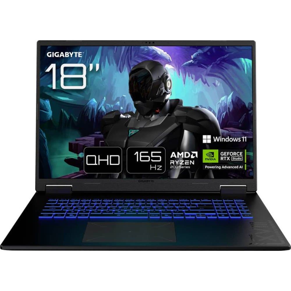 Gigabyte Gaming Notebook GAMING A18 45.7 cm (18 Zoll) WQXGA AMD Ryzen 7 260 32 GB RAM 1 TB SSD Keine Tastatur im Lieferu