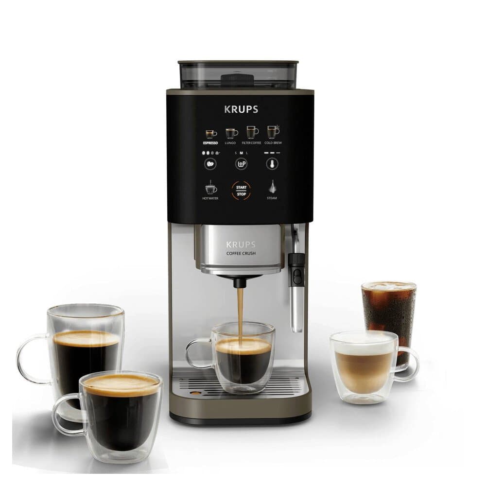 Krups SA403BE0 Kaffeevollautomat Schwarz, Edelstahl