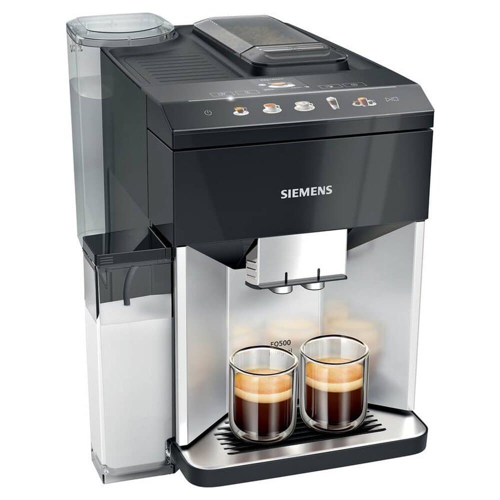 Siemens Hausgeräte EQ500 integral TQ513D01 Kaffeevollautomat Schwarz, Silber