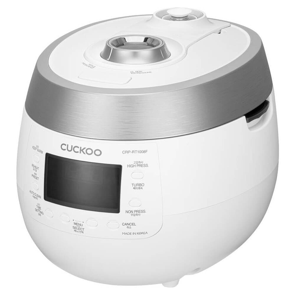 Cuckoo CRP-RT1008F Reiskocher Weiß-Silber mit Display