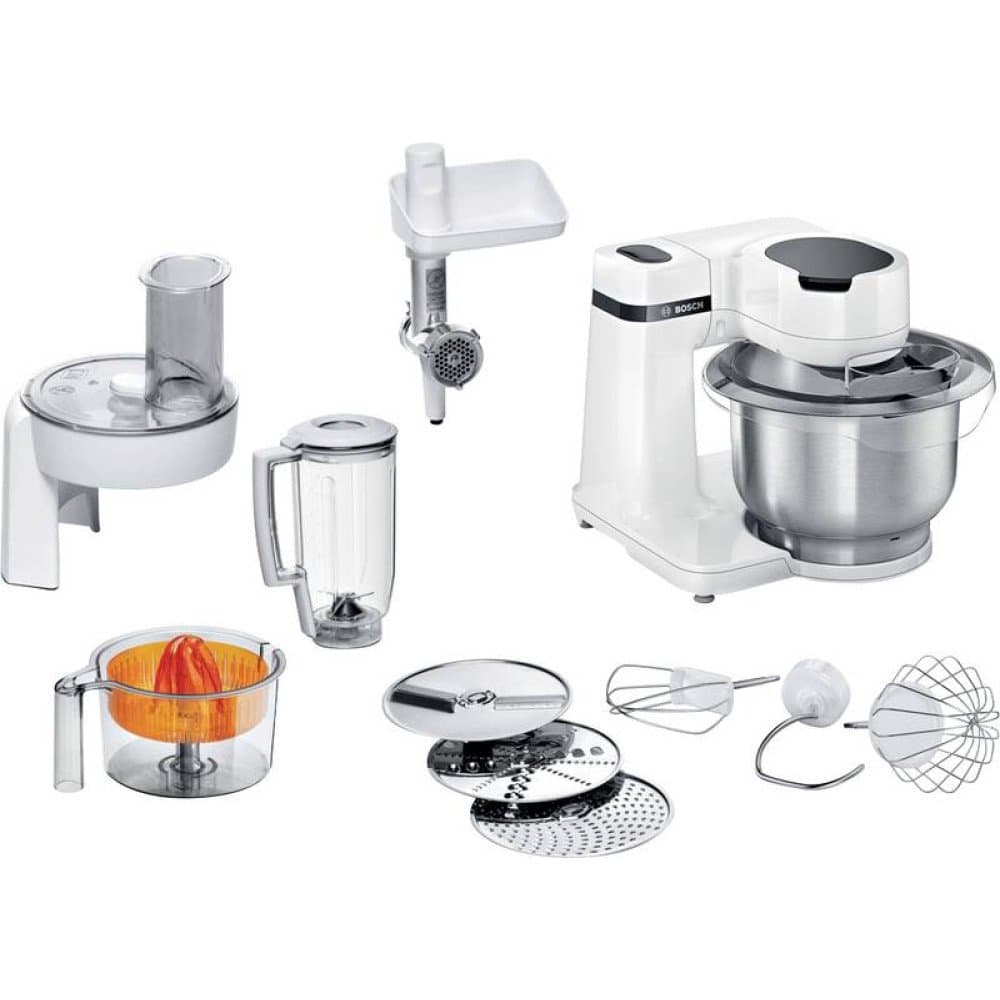 Bosch Haushalt MUMS2EW40 Küchenmaschine 700 W Weiß, Edelstahl
