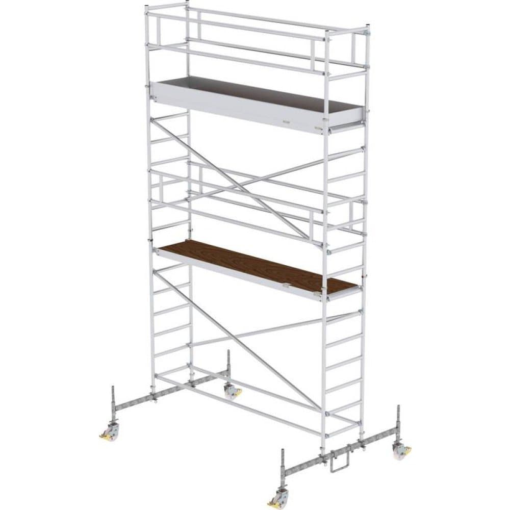 MUNK Günzburger Steigtechnik 156445 Aluminium Rollgerüst Montage ohne Werkzeug Arbeitshöhe (max.): 6.5 m