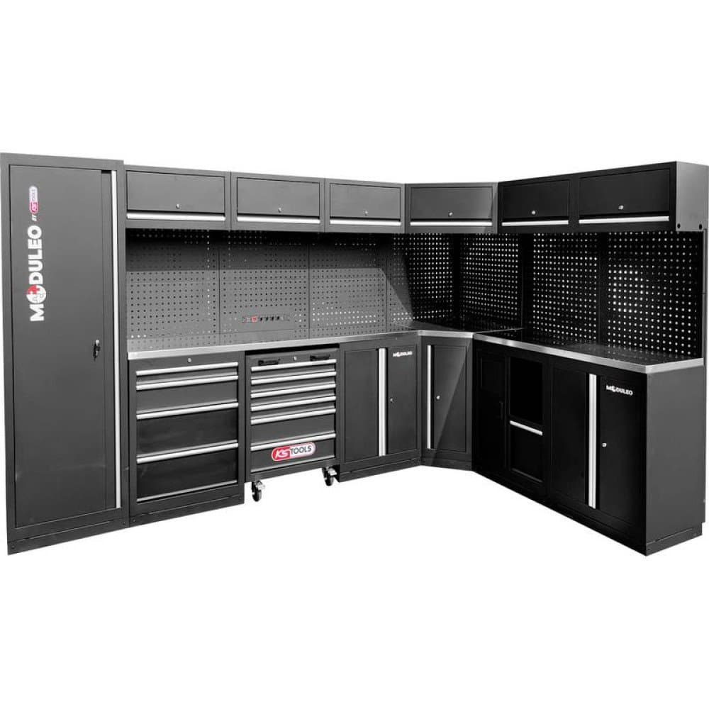 KS Tools 866.6220 Werkstatt-Schranksystem (B x H x T) 3400 x 1890 x 500 mm Schwarz/Grau