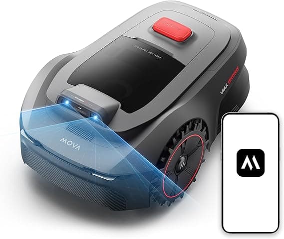 MOVA ViAX 250 Akku-Mähroboter, empfohlen für 250 m², KI-gestützte Kartierung, U-förmiger Mähpfad, Dual-Vision-Hindernisvermeidung, optimierter Kantens