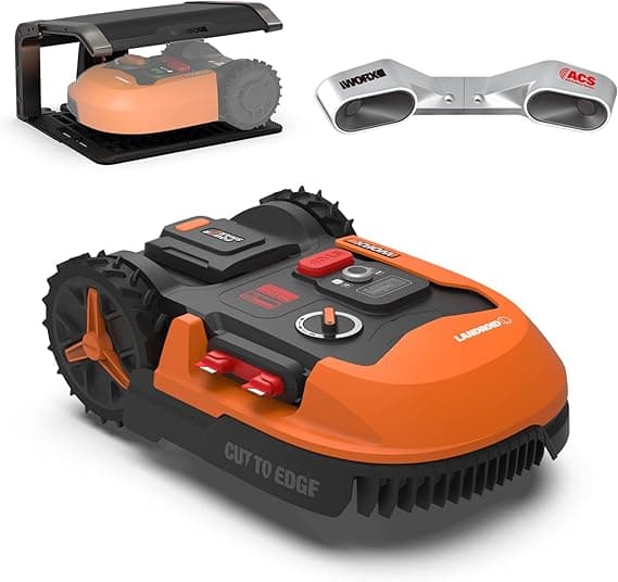 WORX - LANDROID PACK - 1000 m² - LANDROID WR147E.1 Kabellos verbundener Mähroboter + EXTRAS [Antikollisionssystem-Modul - weicht Hindernissen aus + Ga